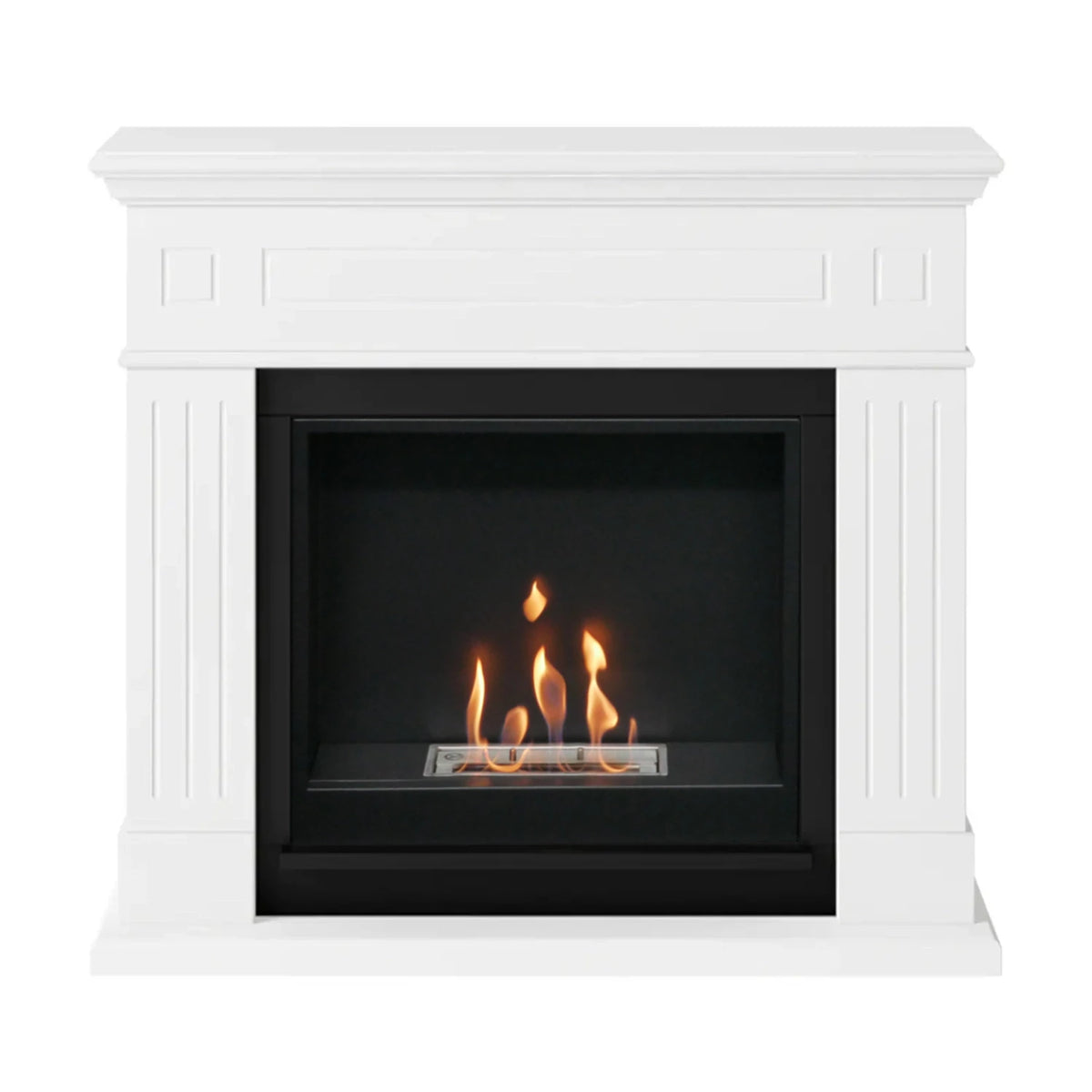 Larsen White Bioethanol Fireplace in Minimalist Design for Modern Homes