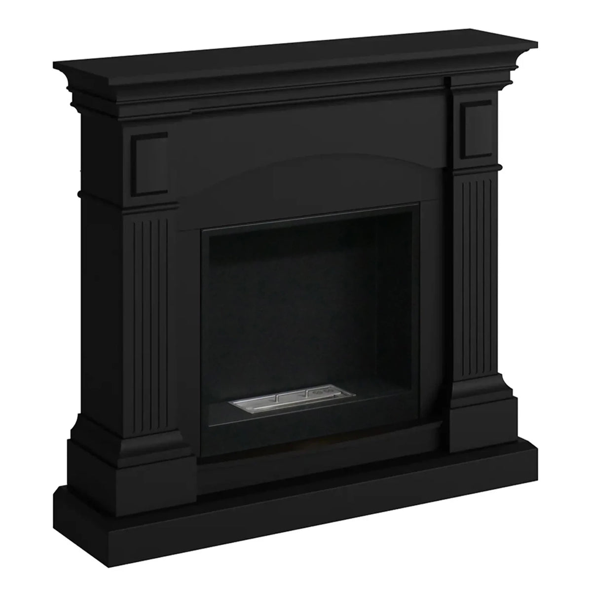 Magna black bioethanol fireplace in elegant black design for modern interior design