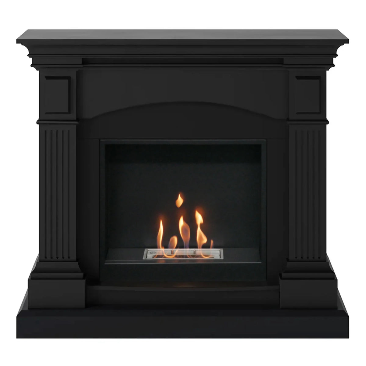 Magna black bioethanol fireplace in elegant black design for modern interior design
