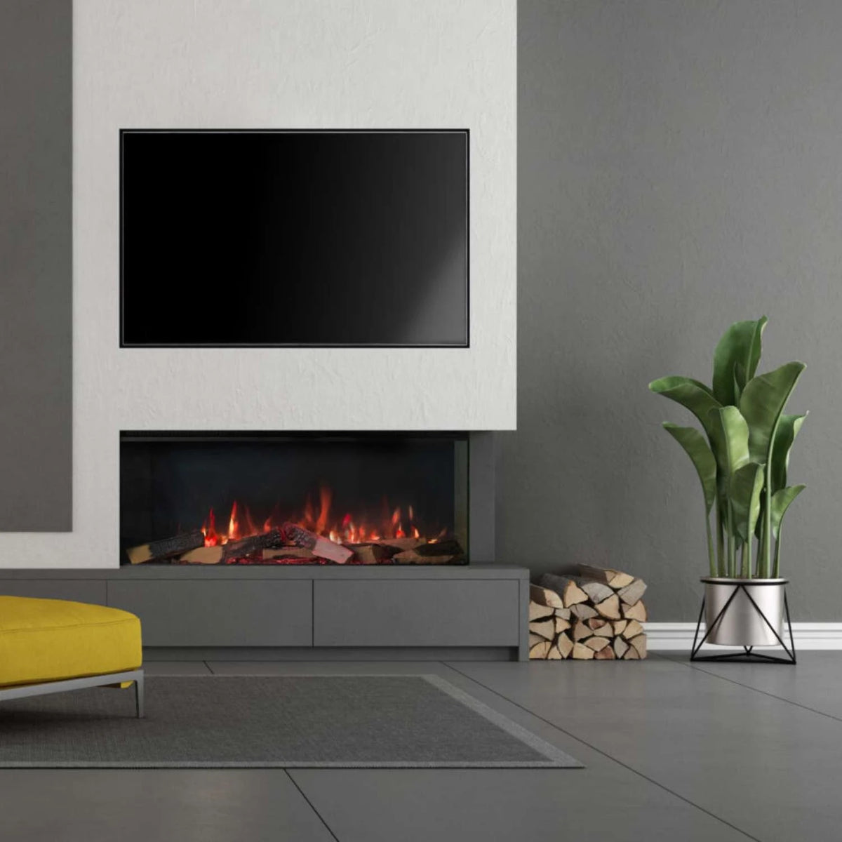 100E Solus - Electric Fireplace for Built-in Trimline Fires