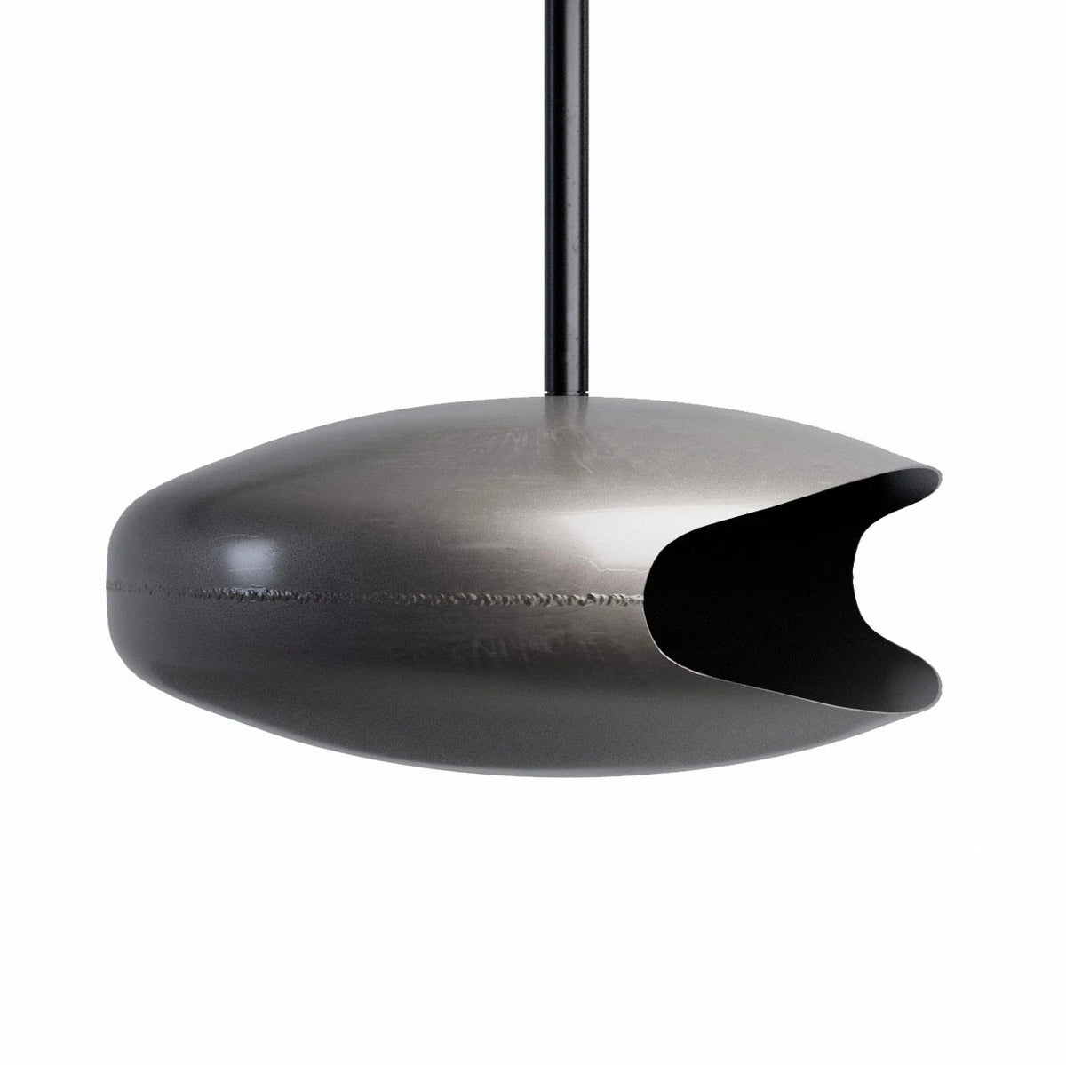 Hein & Haugaard UFO-80 ceiling-mounted bioethanol fireplace in the Industrial New York finish